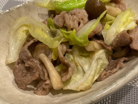 春キャベツと牛肉の炒め物